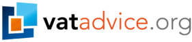 vatadvice logo displaying a blue, orange and black style